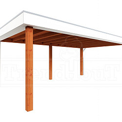 Buitenverblijf Verona model rechts 6250x4000x2500mm (bxdxh)