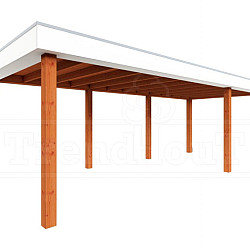 Buitenverblijf Verona model rechts 7550x3350x2500mm (bxdxh)