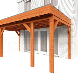 Aanbouwveranda Ancona 5150x3300x2600mm (bxdxh)