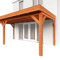 Aanbouwveranda Ancona 5550x3300x2600mm (bxdxh) links