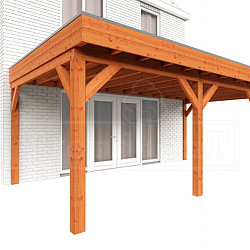 Aanbouwveranda Ancona 5950x3900x2600mm (bxdxh) rechts