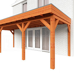 Aanbouwveranda Ancona 6700x3300x2600mm (bxdxh)