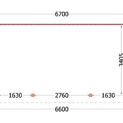 Aanbouwveranda Ancona 6700x3900x2600mm (bxdxh)