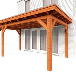 Aanbouwveranda Lucca 5250x3250x2600mm (bxdxh) links