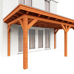 Aanbouwveranda Lucca 5400x3250x2600mm (bxdxh) rechts