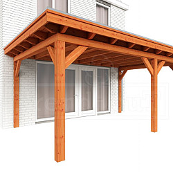 Aanbouwveranda Lucca 5400x3900x2600mm (bxdxh) rechts
