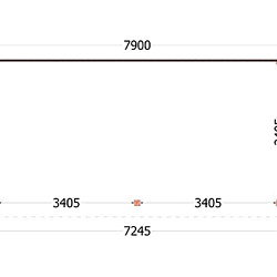 Aanbouwveranda Lucca 7900x3900x2600mm (bxdxh)