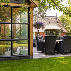 Steel Look raam 1630x2200mm zwart module B-03