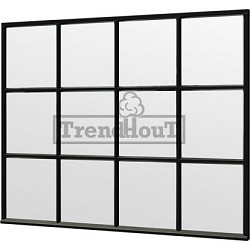 Steel Look raam 2760x2200mm zwart module C-03