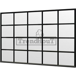 Steel Look raam 3405x2200mm zwart module E-04