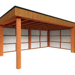 Buitenverblijf Capri 6100x4250x2550mm (bxdxh) model rechts alleen constructie