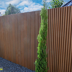 WEO®35 Gardenwall |  brandklasse E | 33 x 170 mm | Teak | 290cm