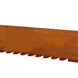 Kantopsluiting Cortenstaal Single flex (flg) 300cm x 16,5cm