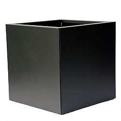 Bloembak vlak - Grafiet Zwart (RAL9011) fjinstructuur 60x60x60cm