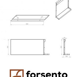 Component Module+ Parallel paneel-R (E) 90x42cm Corten
