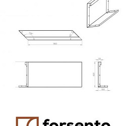 Component Module+ Parallel paneel-L (E) 90x42cm Corten