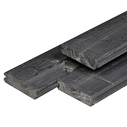 Douglas geschaafd Blokhutprofiel 2,8x19,5x500cm zwart gedompeld / OP=OP