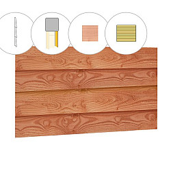 Zweeds Rabat plankenset douglas bij wand B 228,5x224cm onbehandeld