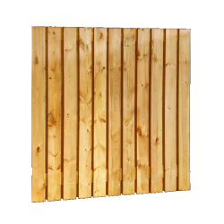 Grenen geschaafd plankenscherm 23-planks 15mm 180x180cm verticaal recht groen geïmpregneerd