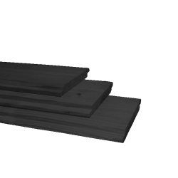 Vuren Halfhouts Rabat 1,8x19,5x300cm Zwart gedompeld