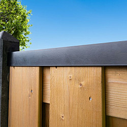 Aluminium afdekkap 4,5x6,1x179,5cm zwart RAL 9005