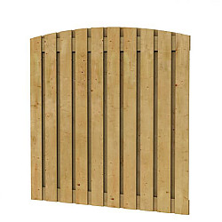 Grenen geschaafd plankenscherm 21-planks 17mm 180x180cm verticaal toog groen geïmpregneerd | OP=OP