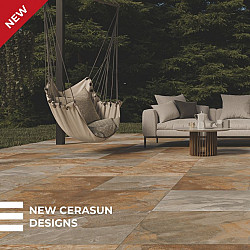 Cerasun Savona Multi Antracite 60x60x4cm