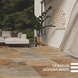 Cerasun Savona Multi Antracite 60x60x4cm