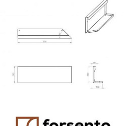 Component Module+ Uitwendig hoekpaneel-Rechts (B) 90x28cm Corten