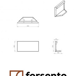 Component Module+ Kopschot paneel (D) 60x28cm Corten