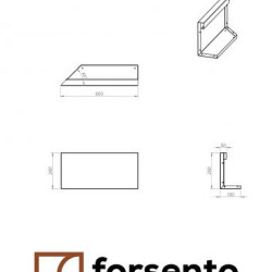 Component Module+ Uitwendig hoekpaneel-Links (B) 60x28cm Corten