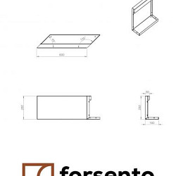 Component Module+ Parallel paneel-R (E) 60x28cm Corten