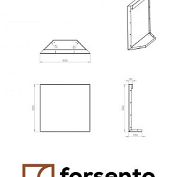 Component Module+ Kopschot paneel (D) 60x56cm Corten