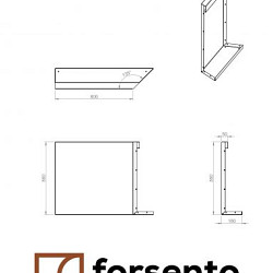 Component Module+ Inwendig hoekpaneel-Rechts (C) 60x56cm Corten