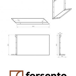 Component Module+ Parallel paneel-L (E) 90x56cm Corten