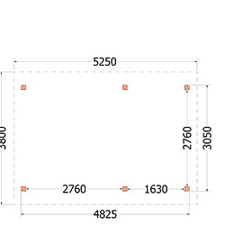 Kapschuur de Hoeve XL 5250x3800x3450mm (bxdxh) rechts