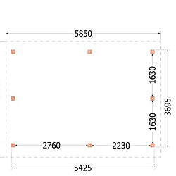 Kapschuur de Hoeve XL 5850x4400x3750mm (bxdxh) rechts