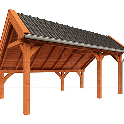 Kapschuur de Hoeve XL 5900x3800x3450mm (bxdxh) rechts