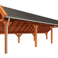 Kapschuur de Hoeve XL 9900x3800x3450mm (bxdxh) rechts