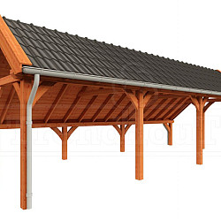 Kapschuur de Hoeve XL 9900x4400x3750mm (bxdxh) rechts