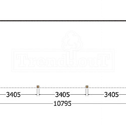 Aanbouwveranda Modena 10800x4850x2700mm (bxdxh)