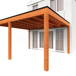 Aanbouwveranda Modena 4300x4850x2700mm (bxdxh) links