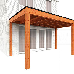 Aanbouwveranda Modena 4700x3000x2700mm (bxdxh) rechts