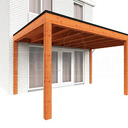 Aanbouwveranda Modena 4700x3650x2700mm (bxdxh) rechts