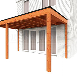 Aanbouwveranda Modena 4850x3000x2700mm (bxdxh) links