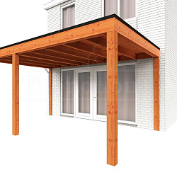 Aanbouwveranda Modena 4850x3650x2700mm (bxdxh) links