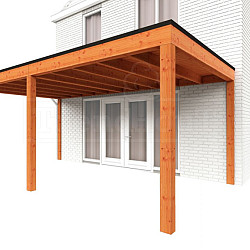 Aanbouwveranda Modena 5500x3650x2700mm (bxdxh) links