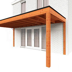 Aanbouwveranda Modena 5900x3000x2700mm (bxdxh) links