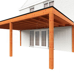 Aanbouwveranda Modena 6950x4850x2700mm (bxdxh) links