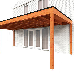 Aanbouwveranda Modena 7300x3650x2700mm (bxdxh) links